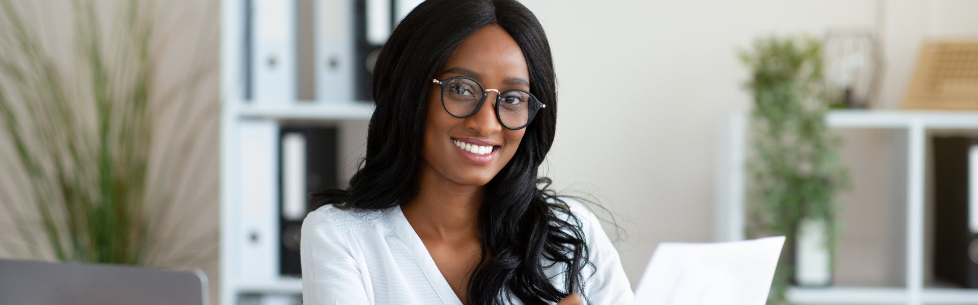 woman smiling